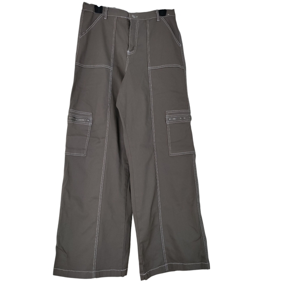 Rachel Paige Tan Cargo Straight Wide Leg Elastic Band Size XL Casual Pants - Picture 1 of 11